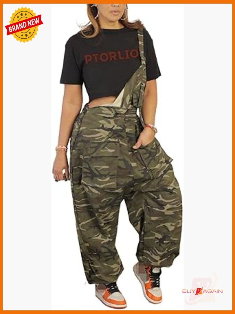 Loose Fit Plus Size Overalls with Pockets Harem Jumpsuit
